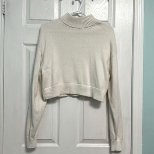 Aritzia Sunday Best Scotty Turtleneck Knit Sweater in White